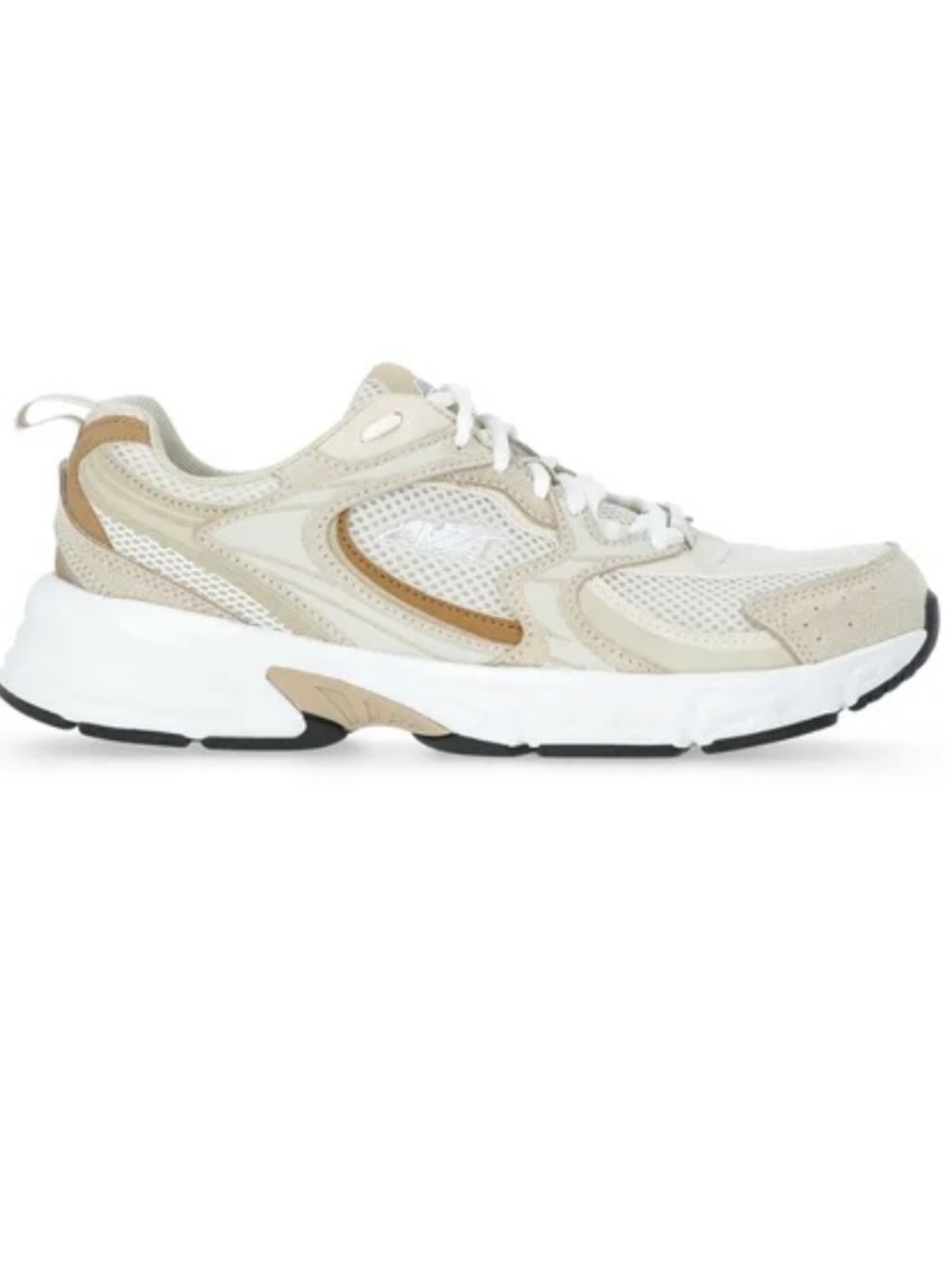 Avia 5000 Women’s Mesh Suede Running Sneakers Beige White Size 9